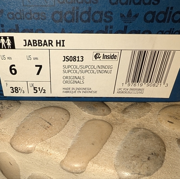 Adidas Jabar Hi "Western Denim" Mid Sneakers in Midnight Indigo sz 7 - Picture 2 of 9